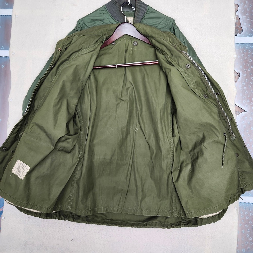 VTG 70s US Military OG107 M65 Field Coat Cold Weather Jacket Medium Army - Picture 7 of 8